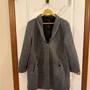 Elegant Women's Gray tweed Pea Coat USA medium